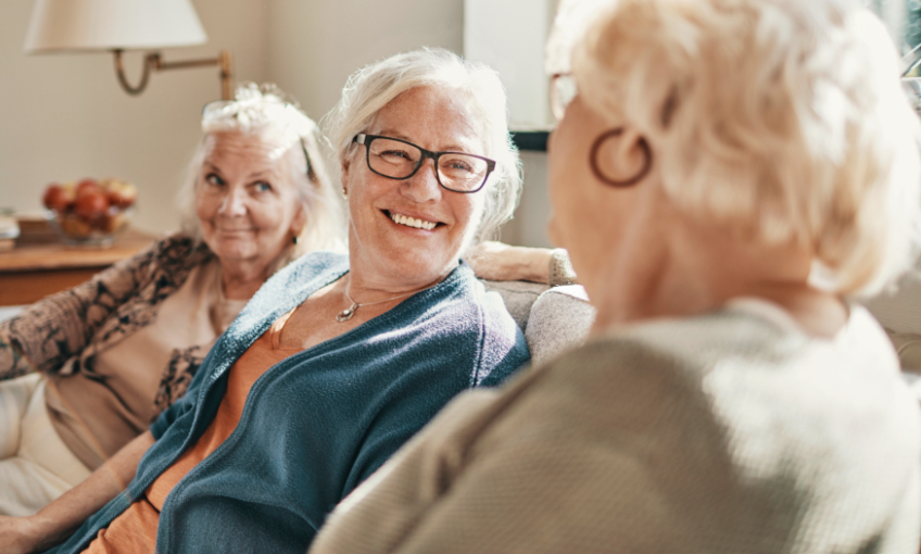 group of women laughing